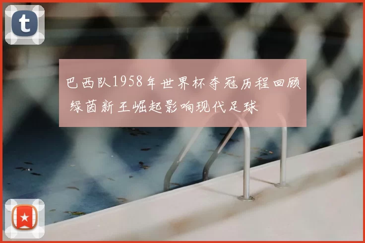 巴西队1958年世界杯夺冠历程回顾 绿茵新王崛起影响现代足球